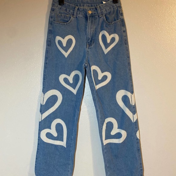 None Denim - No brand High rise straight legged denim jeans